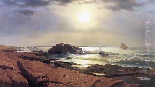 Indian Rock, Narragansett Oil Painting by William Stanley Haseltine