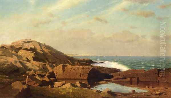 Indian Rock, Narragansett, Rhode Island I Oil Painting by William Stanley Haseltine