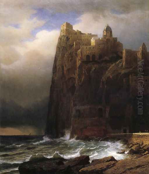 Coastal Cliffs Oil Painting by William Stanley Haseltine