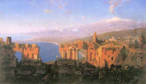 Greek Theater at Taormina Oil Painting by William Stanley Haseltine