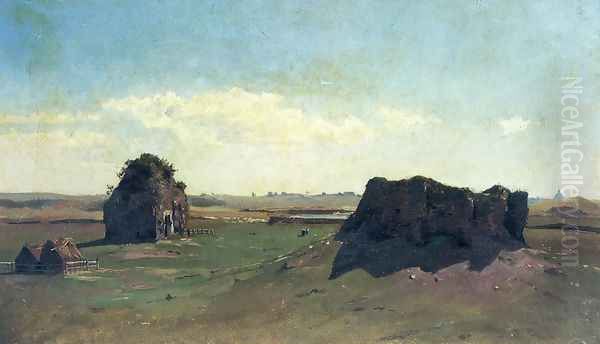 Torre degli Schiavi, Campagna Romana Oil Painting by William Stanley Haseltine