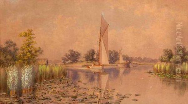 South Walsham Broad Oil Painting by Stephen John Batchelder