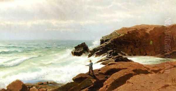 Fisherman - Nahant Oil Painting by William Stanley Haseltine