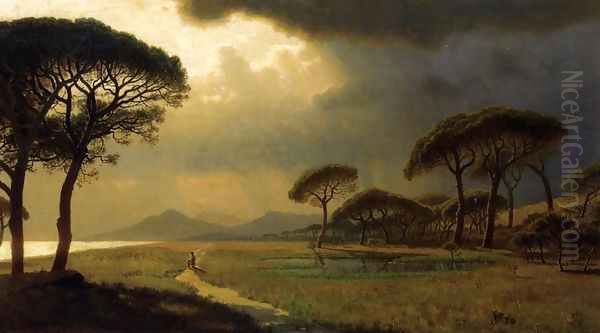 Morning Light, Roman Campagna Oil Painting by William Stanley Haseltine