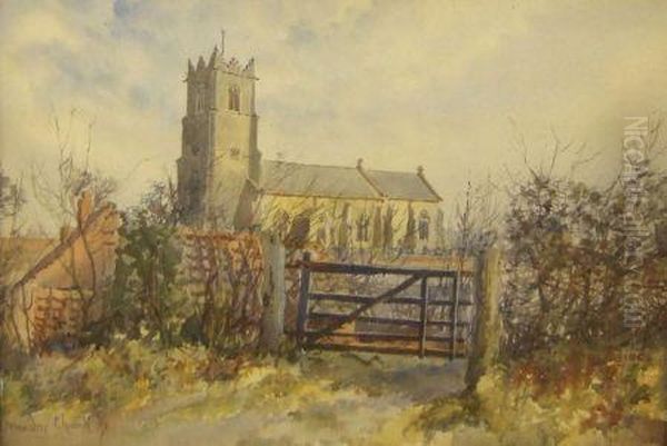 Ormesby Church Oil Painting by Stephen John Batchelder