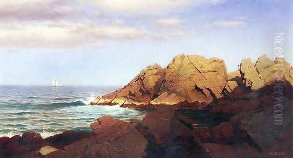 Rocks at Nahant II Oil Painting by William Stanley Haseltine