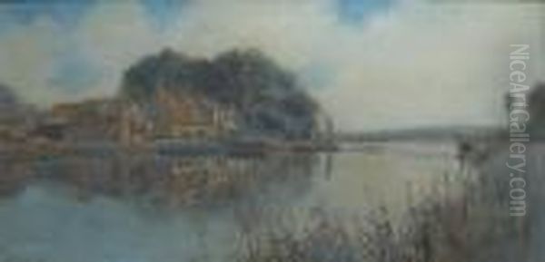 Horning Ferry Oil Painting by Stephen John Batchelder