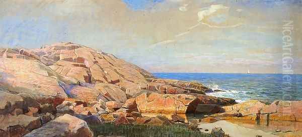 Rocky Coast of New England Oil Painting by William Stanley Haseltine