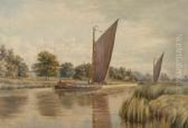 The Bure At Coltishall Oil Painting by Stephen John Batchelder