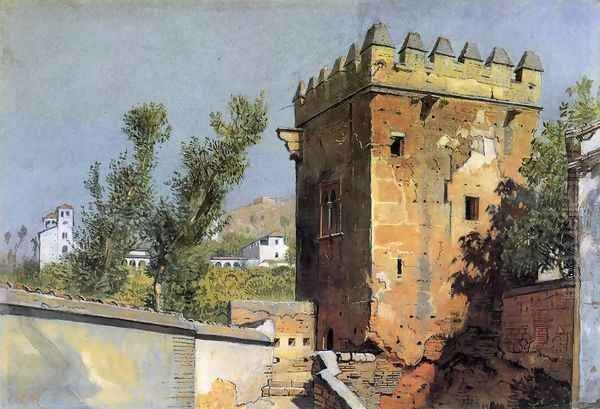 View from the Alhambra, Spain Oil Painting by William Stanley Haseltine