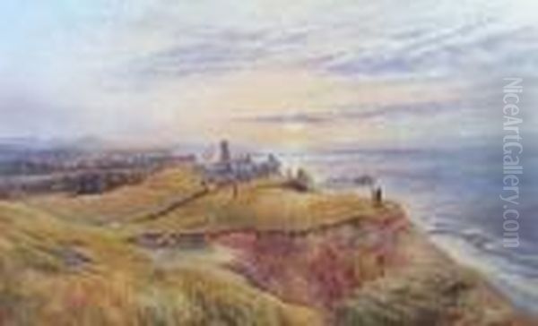 Sunset, Cromer From The East Cliffs Oil Painting by Stephen John Batchelder