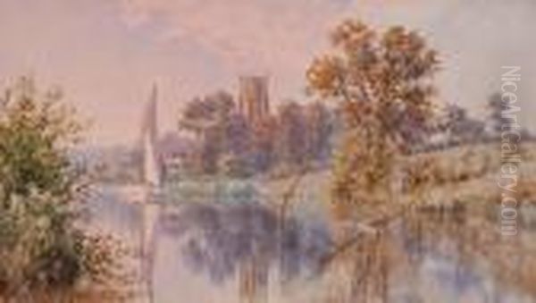 Beautiful Belaugh, Broadland Oil Painting by Stephen John Batchelder