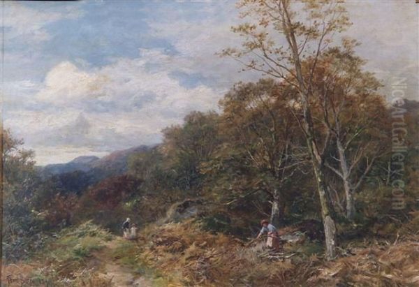 Woodland Scene - Capel Curig Oil Painting by David Bates