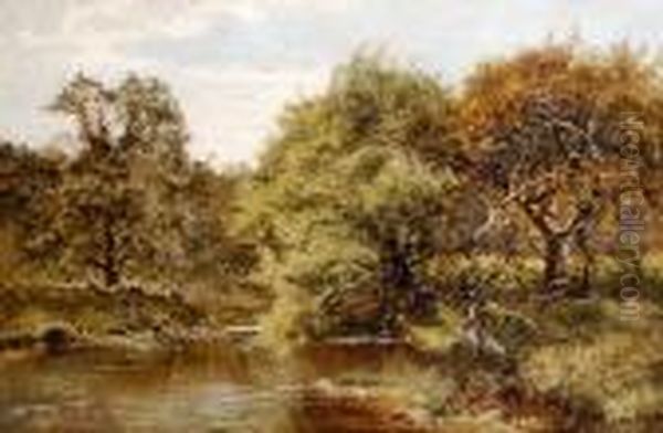 On Leigh Brook Oil Painting by David Bates