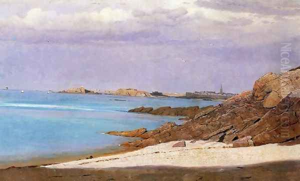 Saint Malo, Brittany Oil Painting by William Stanley Haseltine