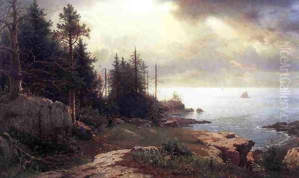 View of Mount Desert Oil Painting by William Stanley Haseltine