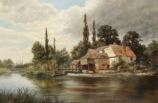 Iffley Mill, Oxford Oil Painting by David Bates