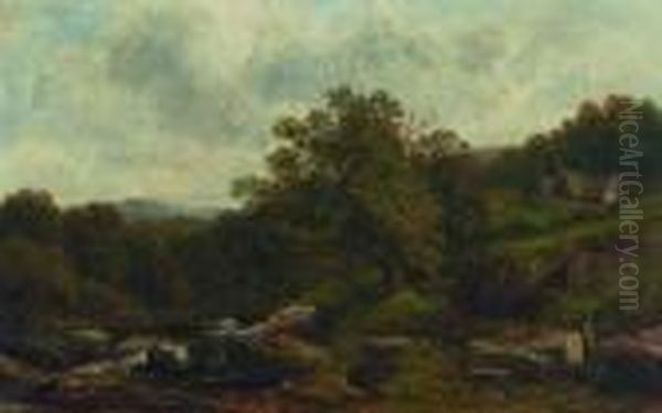 Wildbach Oil Painting by David Bates