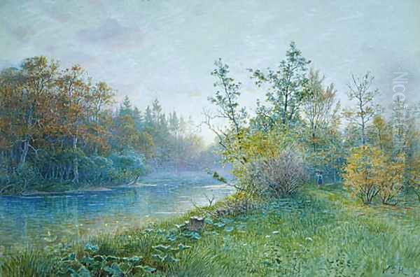 Mill Dam in Traunstein Oil Painting by William Stanley Haseltine