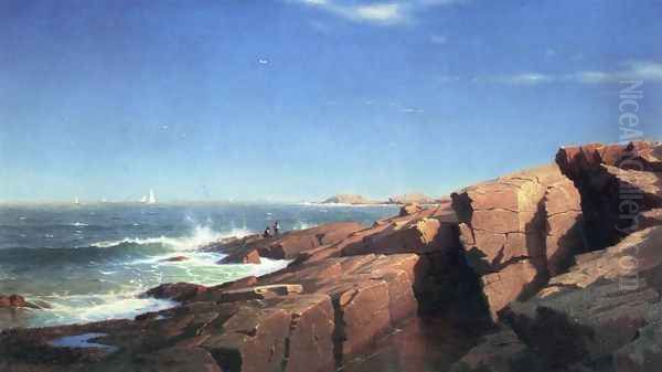 Rocks at Nahant 2 Oil Painting by William Stanley Haseltine