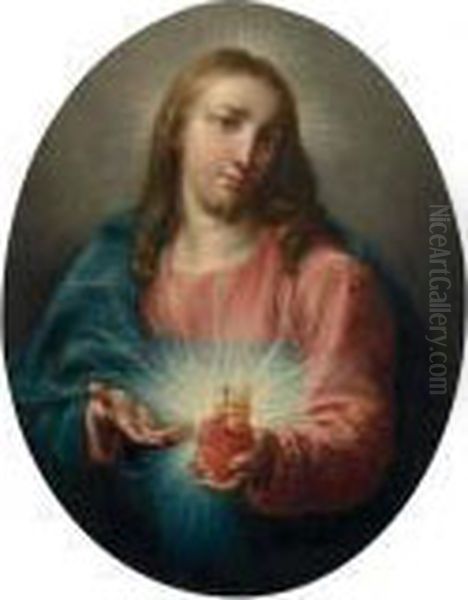 Sacro Cuore Oil Painting by Pompeo Gerolamo Batoni