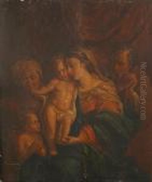 The Holy Family Oil Painting by Pompeo Gerolamo Batoni