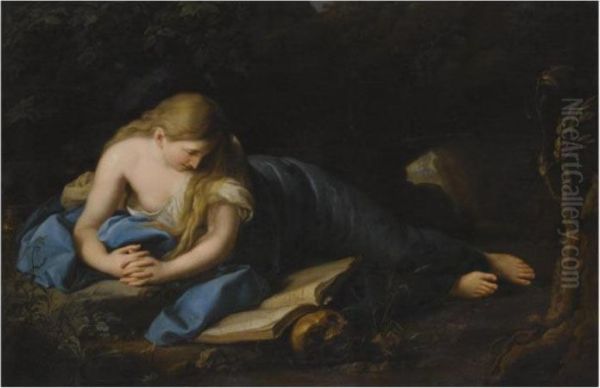 The Penitent Magdalene In The Desert Oil Painting by Pompeo Gerolamo Batoni