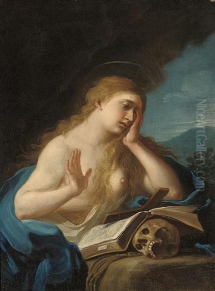 The Penitent Magdalen Oil Painting by Pompeo Gerolamo Batoni