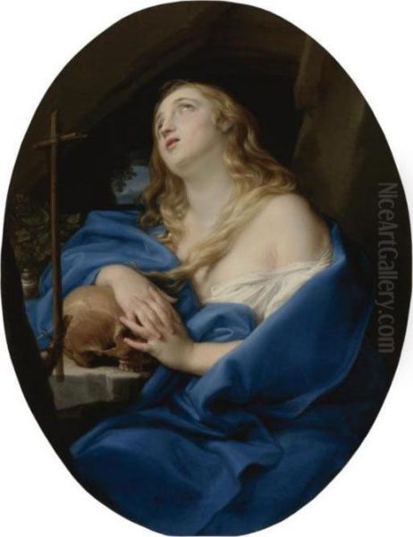 The Penitent Magdalene Oil Painting by Pompeo Gerolamo Batoni