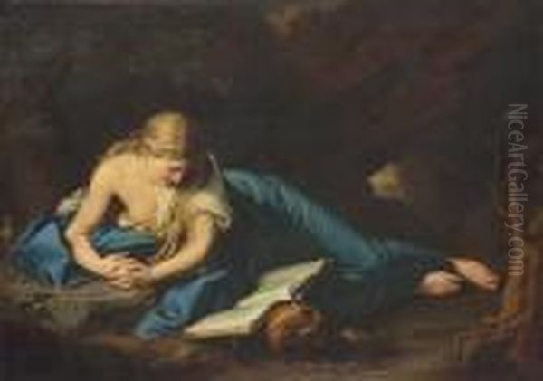 The Penitent Magdalene Oil Painting by Pompeo Gerolamo Batoni