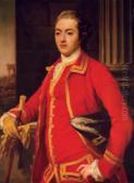 Portrait Of A Gentleman, Said To Be John Sadler Oil Painting by Pompeo Gerolamo Batoni