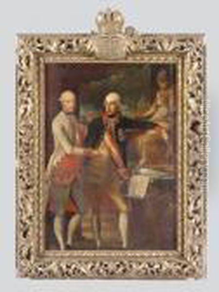 Ii. Jozsef Es Lipot Csaszar Romaban Oil Painting by Pompeo Gerolamo Batoni