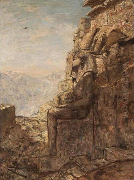 Luxor Oil Painting by Marius Bauer