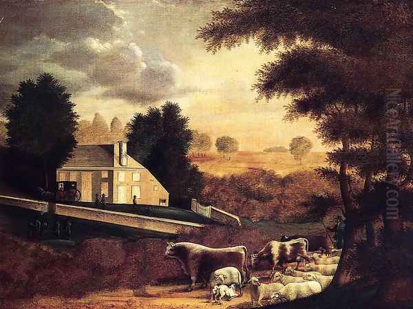 The Grave of William Penn Oil Painting by Edward Hicks