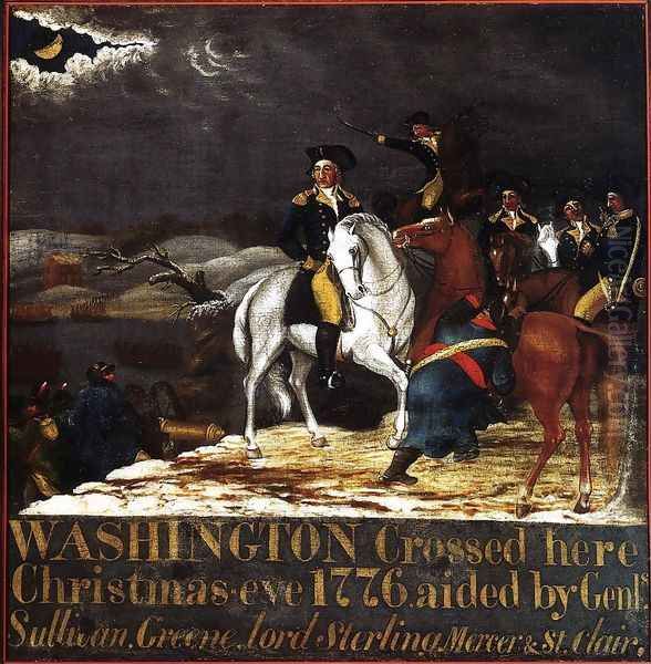 Washington at the Deleware Oil Painting by Edward Hicks