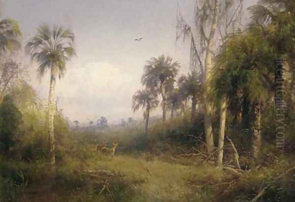 Florida Landscape Oil Painting by Herman Herzog