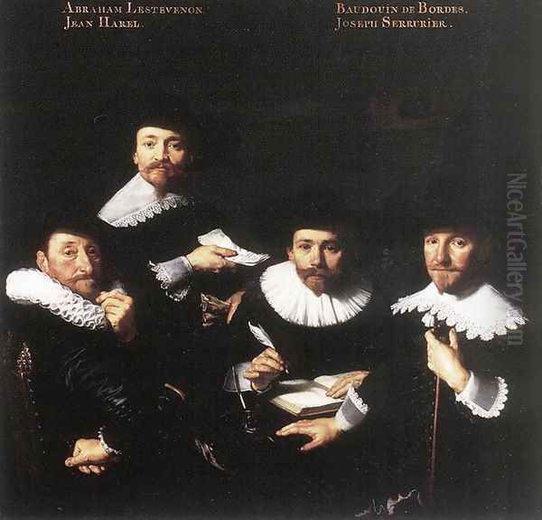 Regents of the Walloon Orphanage 1637 Oil Painting by Bartholomeus Van Der Helst