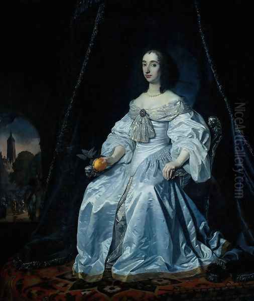 Princess Henrietta Mary Stuart Oil Painting by Bartholomeus Van Der Helst