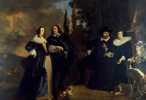 Portrait of a Family Oil Painting by Bartholomeus Van Der Helst