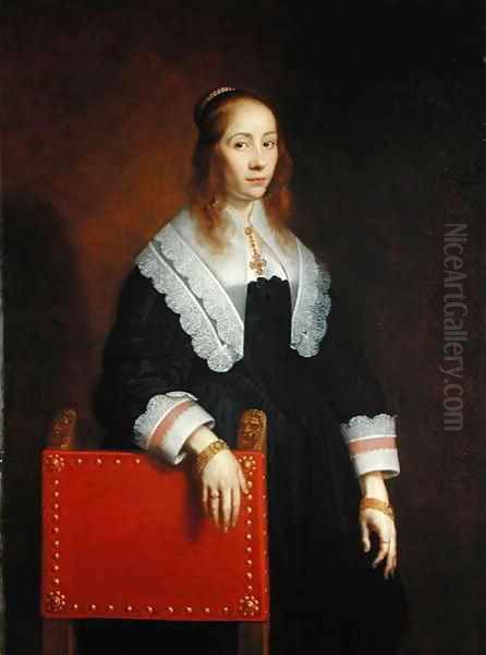 A Young Woman 1643 Oil Painting by Bartholomeus Van Der Helst