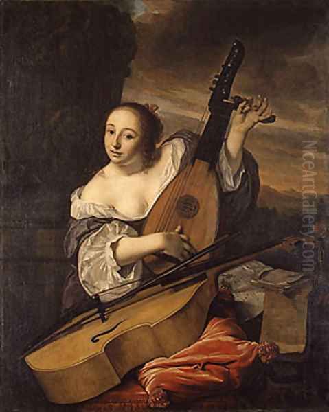 The Musician 1662 Oil Painting by Bartholomeus Van Der Helst