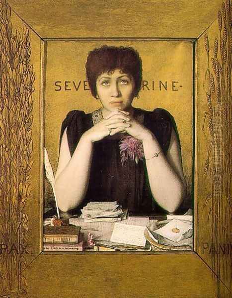 Mme. Severine 1895 Oil Painting by Louis Welden Hawkins