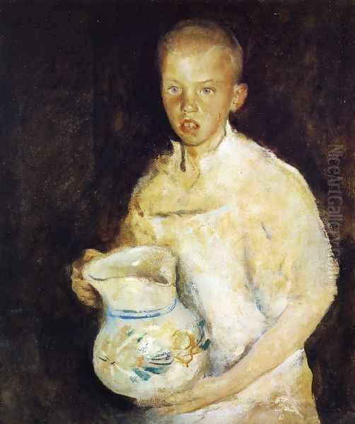 Boy with Pitcher Oil Painting by Charles Hawthorne