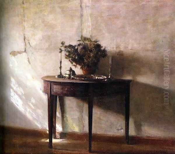 Interior I Sollys Oil Painting by Carl Wilhelm Holsoe