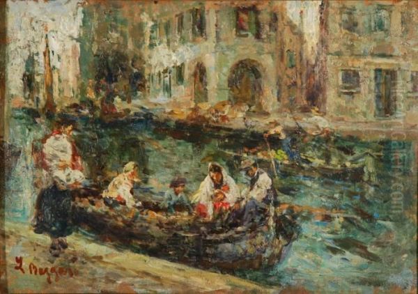 Chioggia Oil Painting by Leonardo Bazzaro