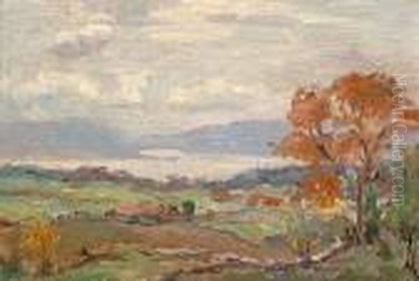 Newburg Landscape Oil Painting by Reynolds Beal