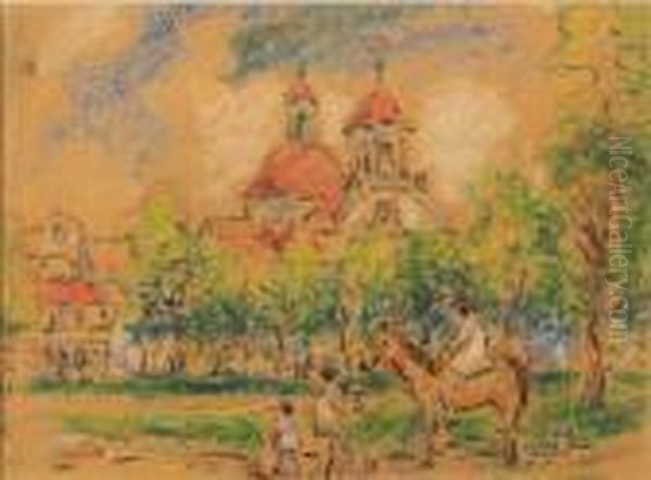 Plaza Carolina Oil Painting by Reynolds Beal