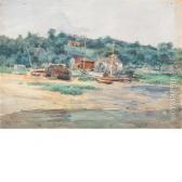 Port Jefferson Oil Painting by Reynolds Beal