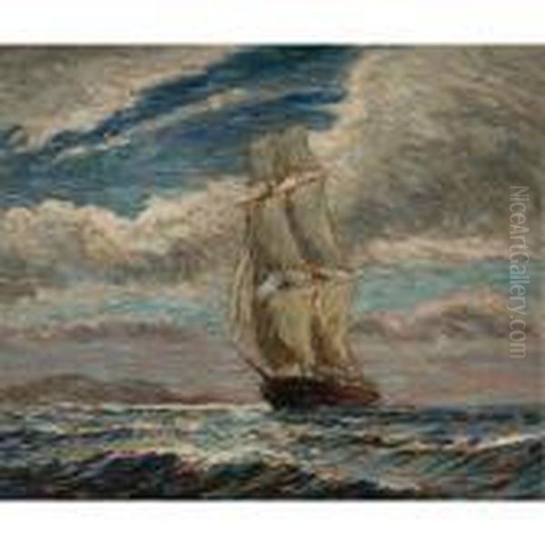 Moonlight At Sea Oil Painting by Reynolds Beal