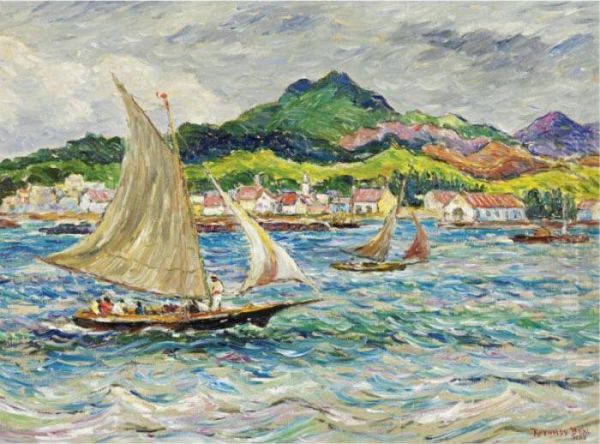 Sailing In The Caribbean Oil Painting by Reynolds Beal